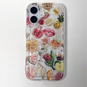 Galaxy s25 plus Clear Decorative Phone Case with Pink & Gold Embellishments